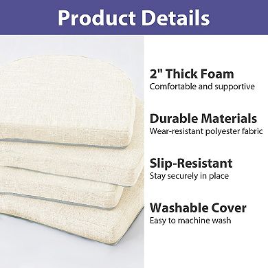 Non Slip Indoor Seat Cushions: Removable Covers, Comfort Support, Easy Clean for Home Office