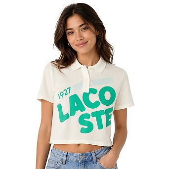 Lacoste Womens/Ladies Lettering Cropped Polo Shirt