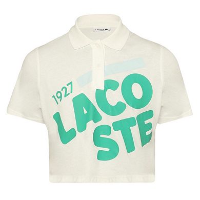 Lacoste Womens/Ladies Lettering Cropped Polo Shirt