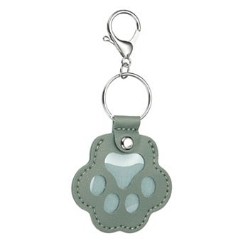 Pet Fur Storage Keychain, Dog Fur Keepsake Cat Paw Cute Leather Pet Memorial Gifts Handmade Keyring