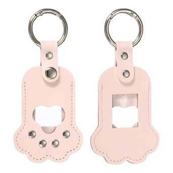 2 pc Pet Hair Keychain, Cat Paw Shaped Keychain Dog Hair Memorial Gift Keyring Leather Key Holder