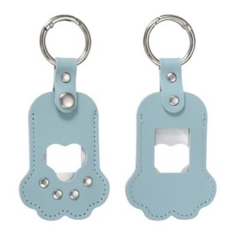 2 pc Pet Hair Keychain, Cat Paw Shaped Keychain Dog Hair Memorial Gift Keyring Leather Key Holder
