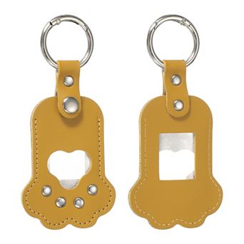 2 pc Pet Hair Keychain, Cat Paw Shaped Keychain Dog Hair Memorial Gift Keyring Leather Key Holder