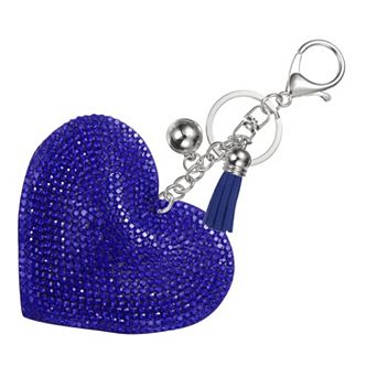 Rhinestone Keychains for Women, Cute Bling Heart Shape Purse Charm for Bag Handbags Car Keys