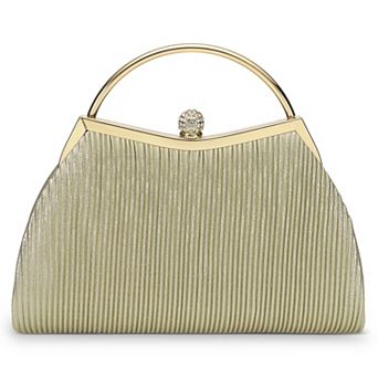 Luxury Evening Bag, Clutch Purse for Women Sparkle Rhinestone Clasp with Detachable Chain Strap