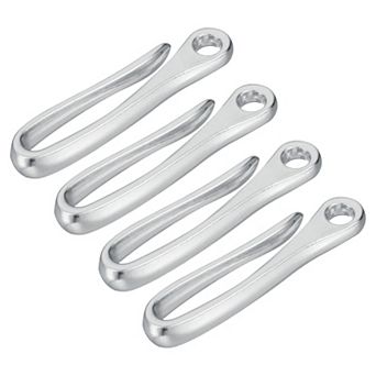 4 pc Fish Hook Keychain, Alloy U Shape Key Belt Clip Solid Key Chain Pocket Clip
