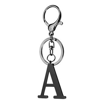 Initial Letter Key Chain, Stainless Steel Alphabet Keyring Charm Pendant Key Rings
