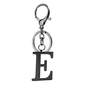 Initial Letter Key Chain, Stainless Steel Alphabet Keyring Charm Pendant Key Rings