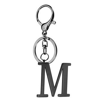 Initial Letter Key Chain, Stainless Steel Alphabet Keyring Charm Pendant Key Rings