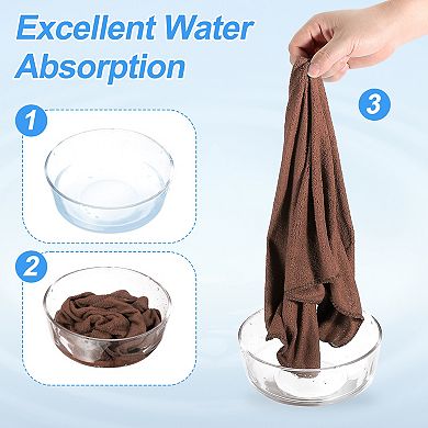 6Pcs Microfiber Cleaning Cloth, Multi-Functional Cleaning Towels Reusable Absorbent Rag with Hook
