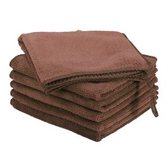 6 pc Microfiber Cleaning Cloth, Multi-Functional Cleaning Towels Reusable Absorbent Rag with Hook