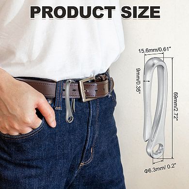 1Pc Fish Hook Keychain, Alloy U Shape Key Belt Clip Solid Key Chain Pocket Clip
