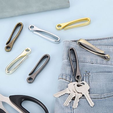 1Pc Fish Hook Keychain, Alloy U Shape Key Belt Clip Solid Key Chain Pocket Clip