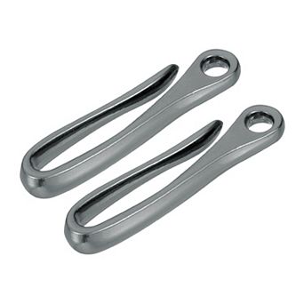 2 pc Fish Hook Keychain, Alloy U Shape Key Belt Clip Solid Key Chain Pocket Clip Matte Black Plated