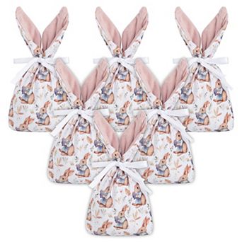 6 pc Luxurious Velvet Gift Drawstring Bags for Elegant Presentations and Versatile Use