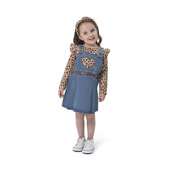 Toddler Girl Little Lass 2 pc Jumper Dress & Long Sleeve Top Set