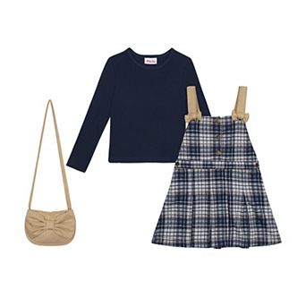 Toddler Girl Little Lass 2 pc Jumper Dress & Long Sleeve Top Set
