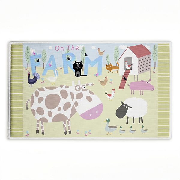 Stupell Home Decor Fun Farm Animals Bath Mat