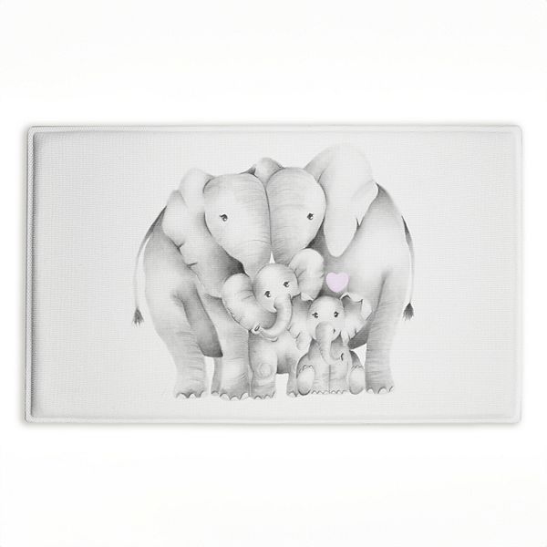 Stupell Home Decor Elephant Family Bath Mat
