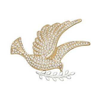 Napier Gold Tone Elevated Dove Pin