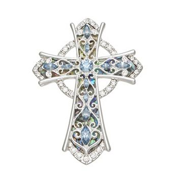 Napier Silver Tone Elevated Celtic Cross Pin