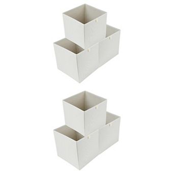 Storage Cube, Fabric Storage Bin for Shelves Closet, Set of 6 Collapsible Storage Baskets 13x13x13in