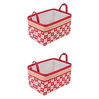 Storage Cube, 2 pc Fabric Storage Bin with Handles for Closet, Storage Basket for Organizing