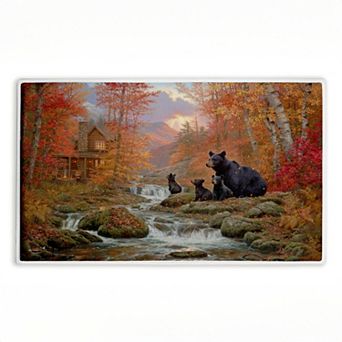 Stupell Home Decor Mountain Cabin Riverside Bears Bath Mat