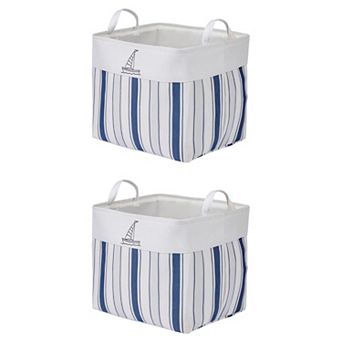 Storage Cube Fabric Storage Bin for Shelves Closet 2 Packs Drawstring Storage Basket for Organizing