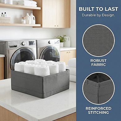 Storage Cube, Fabric Storage Bin for Shelves Closet, 2 Packs Collapsible Storage Basket with Zipper