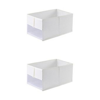 Storage Cube Set, 2 Packs Collapsible Fabric Storage Bins, Closet Organizer Baskets for Shelves