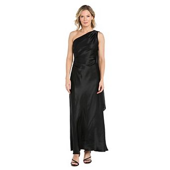 Women's R&M Richards One-Shoulder Satin Evening Dress