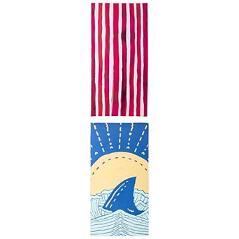 2 Packs Striped Beach Towel Sand Free Lightweight Quick Dry Towel for Beach 63" x 31"