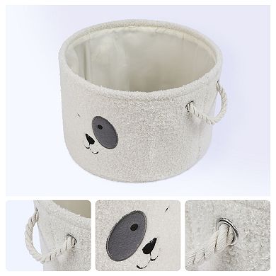 Set of 6 Cotton Self-supporting Storage Cube, Storage Bin with Handles, Storage Basket 13x8.1in