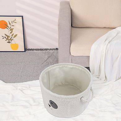 Set of 6 Cotton Self-supporting Storage Cube, Storage Bin with Handles, Storage Basket 13x8.1in