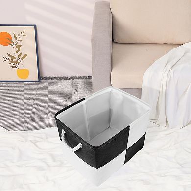 Storage Cube, 2 Pcs Cotton Self-supporting Storage Bin with Handles, 15.7x11.8x11.8in