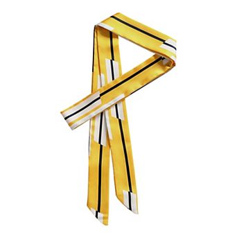 Women's Stripe Ribbon Skinny Long Neck Scarves Party