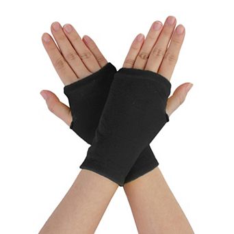 1 Pair Acrylic Lady Fingerless Gloves Thumb Hole Fall Wear Wrist Warmers