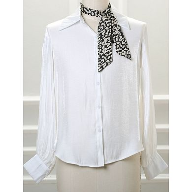 Women Leopard Print Long Neck Skinny Scarf Headband