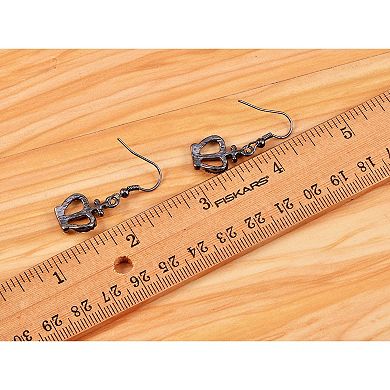 Women's Cz Element Silver Emerald Queen Crown Hook Dangle Earrings