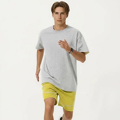 Men's Short Sleeve Basic T-Shirt with Crew Neck Lightweight Fabric and Relaxed Fit Design