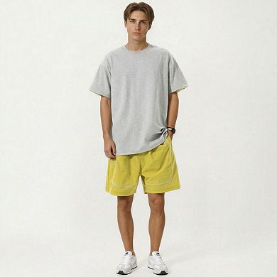 Men's Short Sleeve Basic T-Shirt with Crew Neck Lightweight Fabric and Relaxed Fit Design