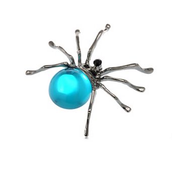 Women's Gun Fat Beaded Body Tarantula Spider Pin Brooch