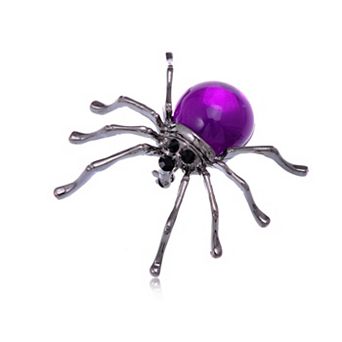 Women's Gun Fat Beaded Body Tarantula Spider Pin Brooch
