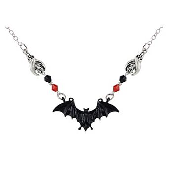 Women's Halloween Tarantula Spider Web Pendant Necklace Lightweight Dangling Spiders Statement