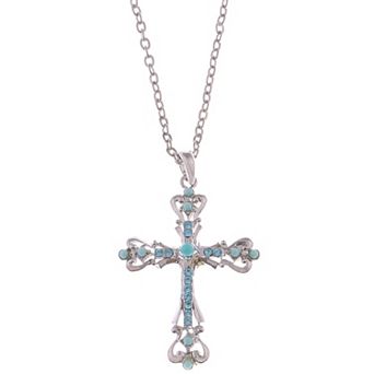 Women's Ornate Cross Pendant Necklace