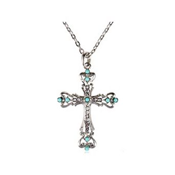 Women's Ornate Cross Pendant Necklace