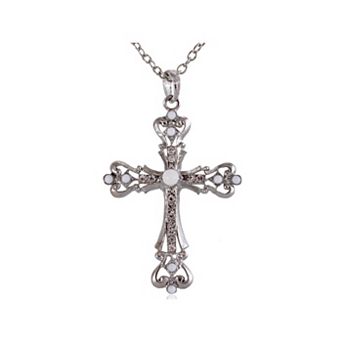 Women's Ornate Cross Pendant Necklace