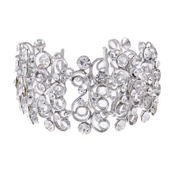 Women's Colored Caged Princess Loop Bangle Bracelet