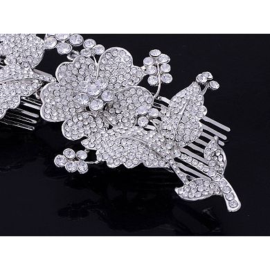 Women's Flower Leaf Bridal Long Hair Comb